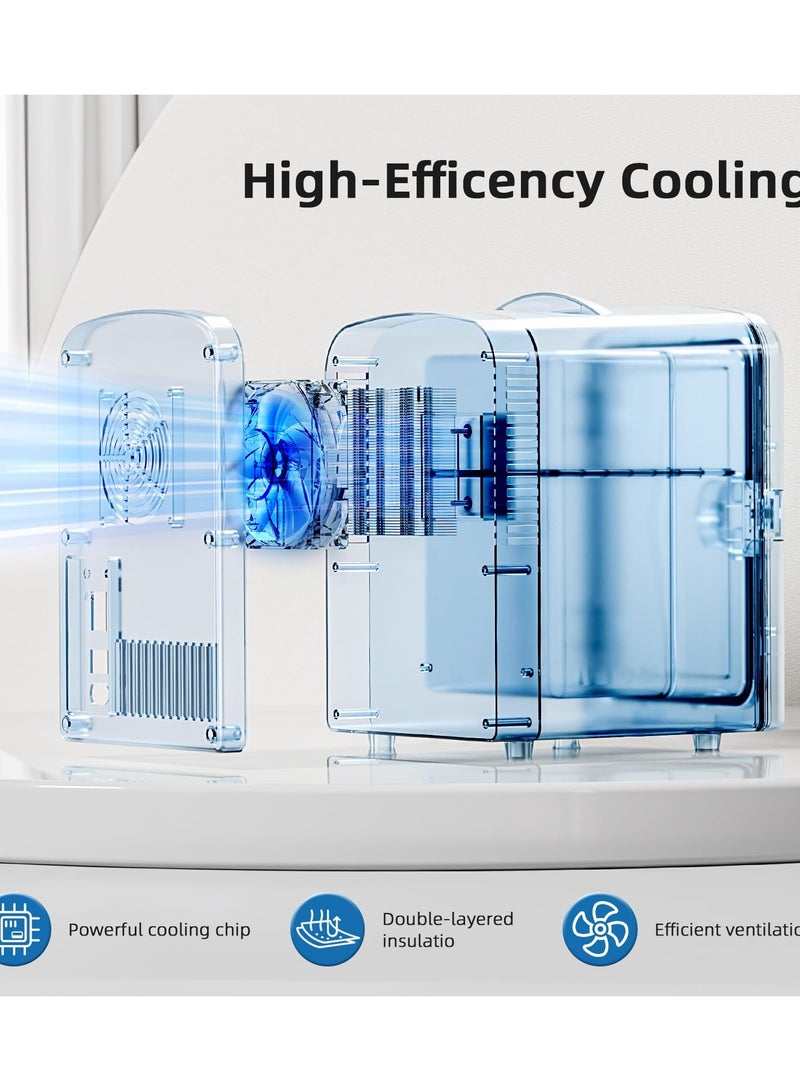 Joshberg Compact Refrigerator, Portable Mini Fridge, Skin Care 6L Capacity, for Bedroom, Car, Office & Dorm, Small Cooler for Cosmetics, Beverage and Food, White - Image 4