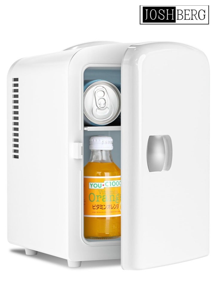 Joshberg Compact Refrigerator, Portable Mini Fridge, Skin Care 6L Capacity, for Bedroom, Car, Office & Dorm, Small Cooler for Cosmetics, Beverage and Food, White - Image 1
