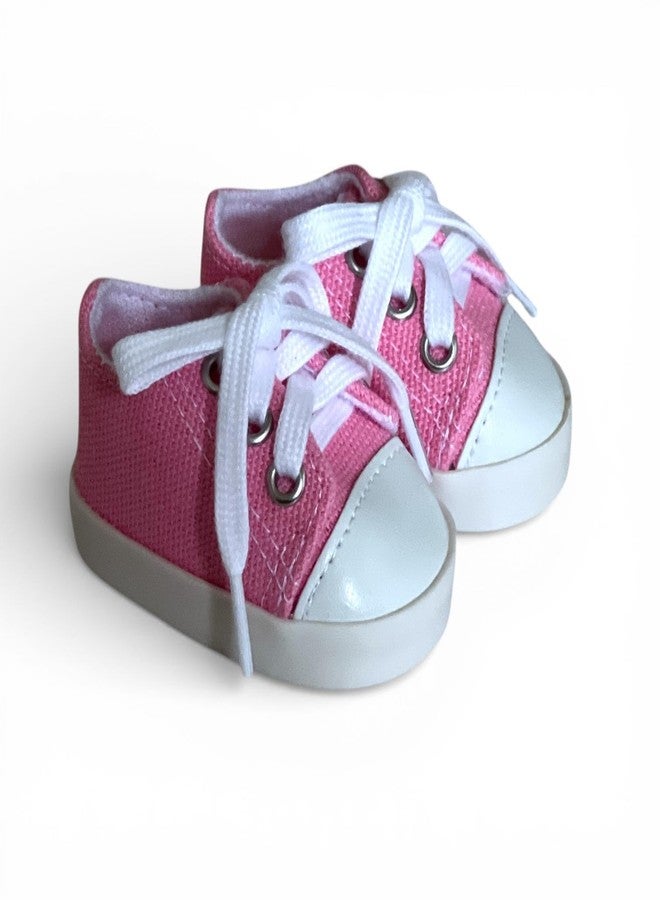 MBD Canvas Sneakers Doll Shoes Fits 18 Inch Dolls and Kennedy and Friends Dolls- 18 Inch Doll Shoes (Light Pink) - Image 2