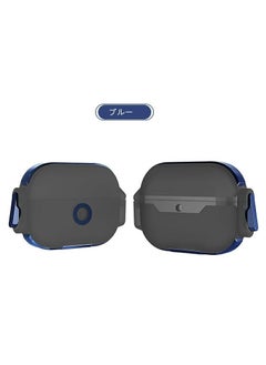 Generic for AirPods 4 Case - Acrylic TPU Protective Cover with Lock Design and Rotating Stand - Shock and Scratch Resistant for AirPods 4th Gen (2024) ( black/Blue)  - Image 2