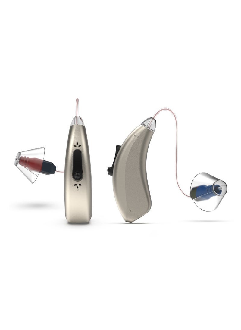Generic - High Quality Hearing Aids for Seniors, Rechargeable Hearing Aids with Charging Case, Invisible Hearing Amplifier and Noise Canceling Device (Black) - Image 1