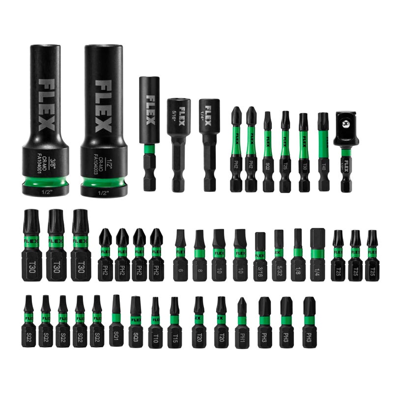 FLEX STACK PACK IMPACKS 45-Piece Impact Driver Bit Set - FAM10103-45 - Image 2