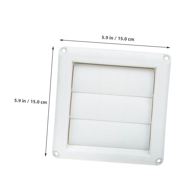 White Air Vent Cover Louvered Grille Weatherproof Design for AC Exhaust - Image 3