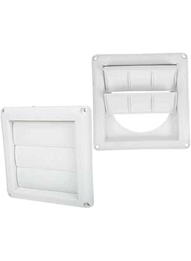 White Air Vent Cover Louvered Grille Weatherproof Design for AC Exhaust - Image 1