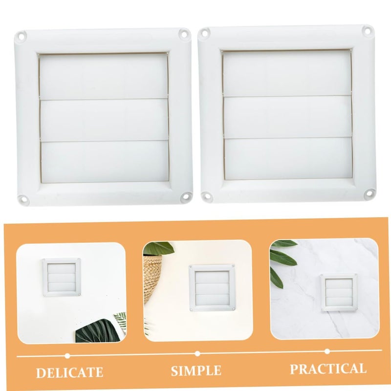 White Air Vent Cover Louvered Grille Weatherproof Design for AC Exhaust - Image 4