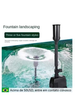 YOKA ubmersible Pump Fountain Pump Outdoor Pond Pump Garden Water Fountain Pump for Fountain Pond Filter Outdoor UV Submersible Pump ECO 1000L/H 22W  - Image 1