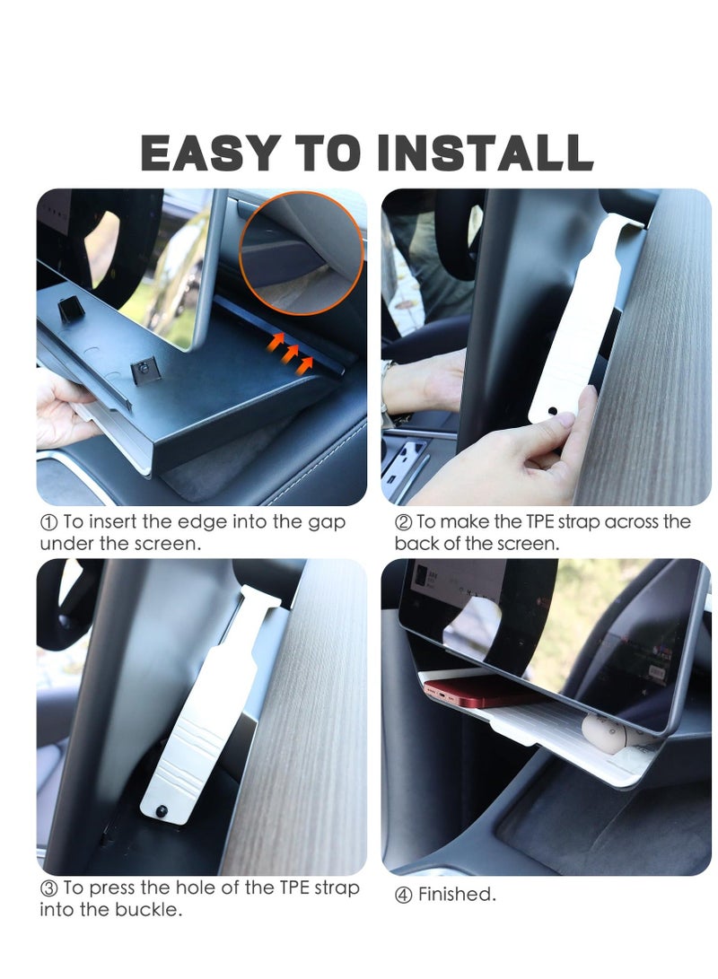 Console Organizer 2021-2023, for Tesla Model Y Model 3 Center Console Organizer Tary, Tesla Model 3 Model Y Accessories 2023 2022 2021 2020, Silicone Console Organizer  - Image 5