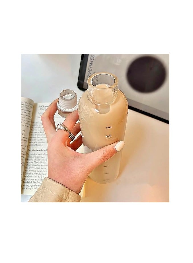 Transparent Leakproof Plastic Water Bottle with Time Markings Lightweight Reusable Sports Bottle Ideal for Gym Office and Outdoor Activities (750ml)  - Image 5