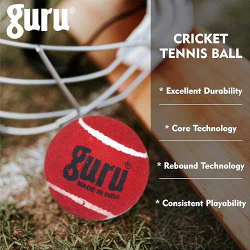 GURU Rubber Tennis Cricket Ball, Heavy Weight Cricket Tennis Ball, Cricket Ball (Maroon, Pack of 6) - Image 2