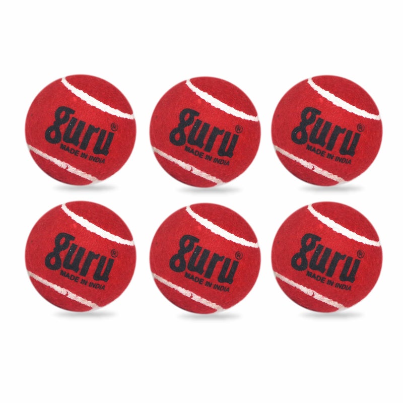 GURU Rubber Tennis Cricket Ball, Heavy Weight Cricket Tennis Ball, Cricket Ball (Maroon, Pack of 6) - Image 5