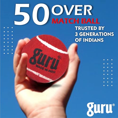 GURU Rubber Tennis Cricket Ball, Heavy Weight Cricket Tennis Ball, Cricket Ball (Maroon, Pack of 6) - Image 3
