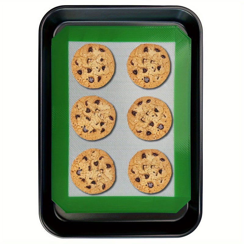Non-Stick Heat Resistant Baking Mat For Kitchen Pastry And Cookie Making 1PC Green 11.5x8.5inch - Image 4