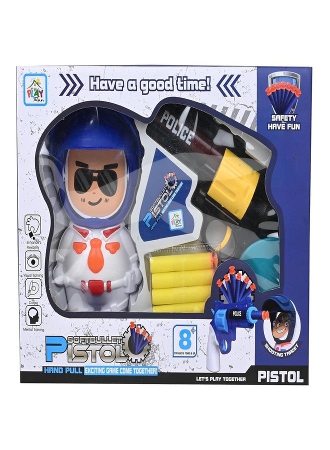 BANNI Soft Foam Bullet Pistol with 1 Target and 6 Foam Darts | Safe Kids Toy Blaster for Ages 6+ | Indoor Outdoor Shooting Game | Pretend Play Gift - Image 3
