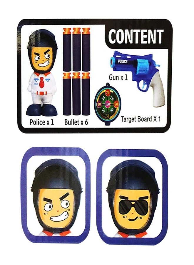BANNI Soft Foam Bullet Pistol with 1 Target and 6 Foam Darts | Safe Kids Toy Blaster for Ages 6+ | Indoor Outdoor Shooting Game | Pretend Play Gift - Image 4