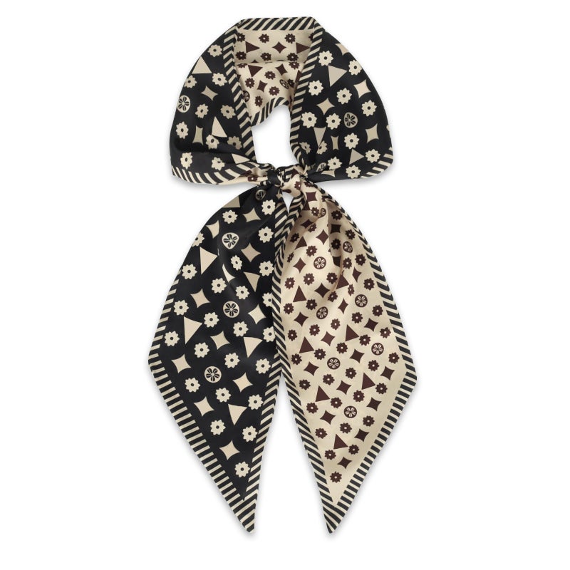 Aurolran 59" Mulberry Silk Like Head Scarf Women's Fashion Square Neck Satin Scarfs for Bag Hair Scarves Gift 59" * 5.9â€ - Image 1