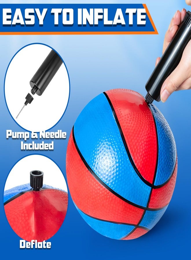 Hymaz 6 Pack Mini Basketballs 7 Inch Size 3 with Pump, Kids Small Basketball Set for Basketball Hoop Party Arcade Games, Water Pool Basketball Sports Toys Gifts for Kids Toddlers Indoor Outdoor Play - Image 5
