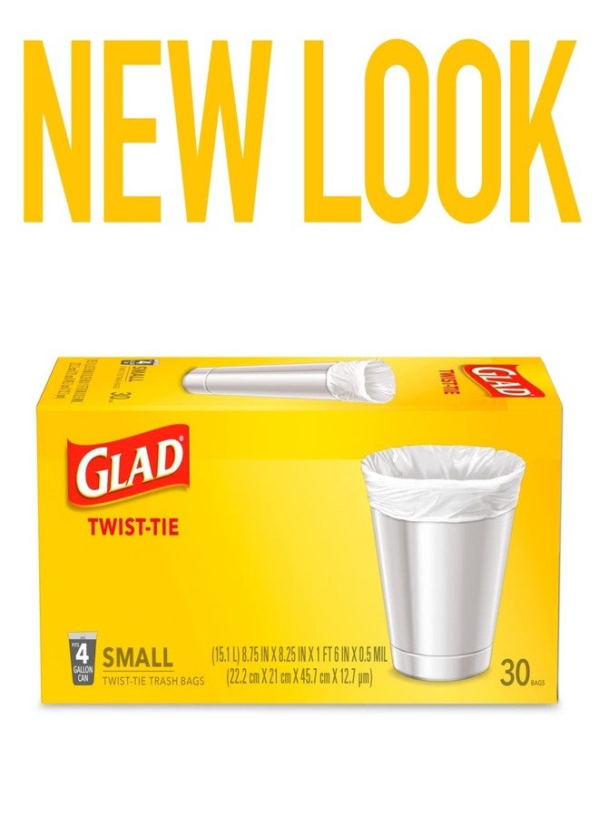 Glad Small Trash Bags - 4 Gallon - 30 Count (Pack of 6) - Image 2