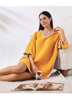 Destiny Hometex 4 Layer Muslin Hooded Adult Women's Poncho  - Image 2