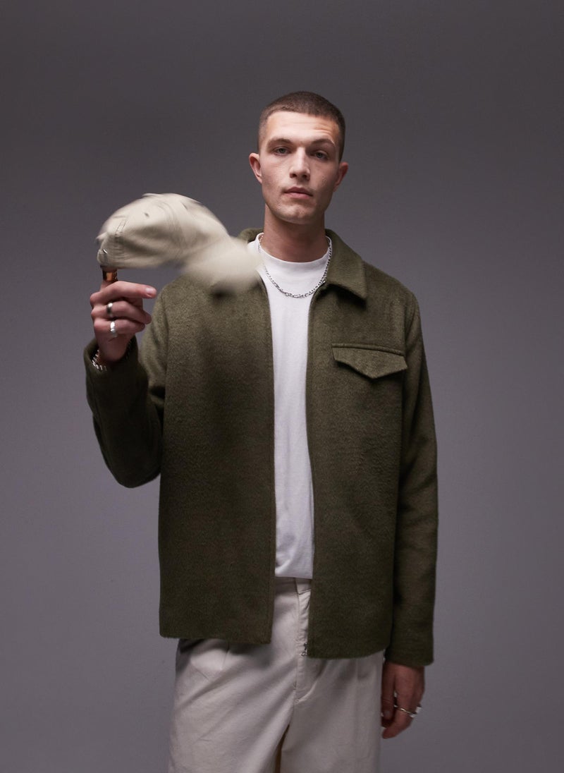 TOPMAN Wool Look Shacket  - Image 1