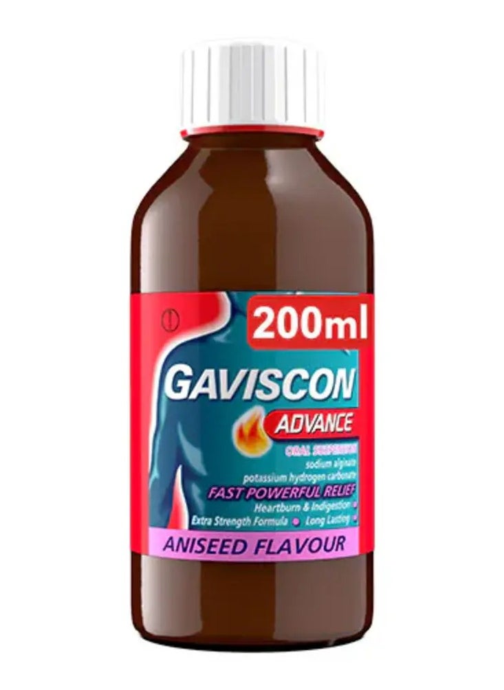 GAVISCON Advance Aniseed Suspension 300ml Antacid  for Heartburns & indigestion  Relief 
