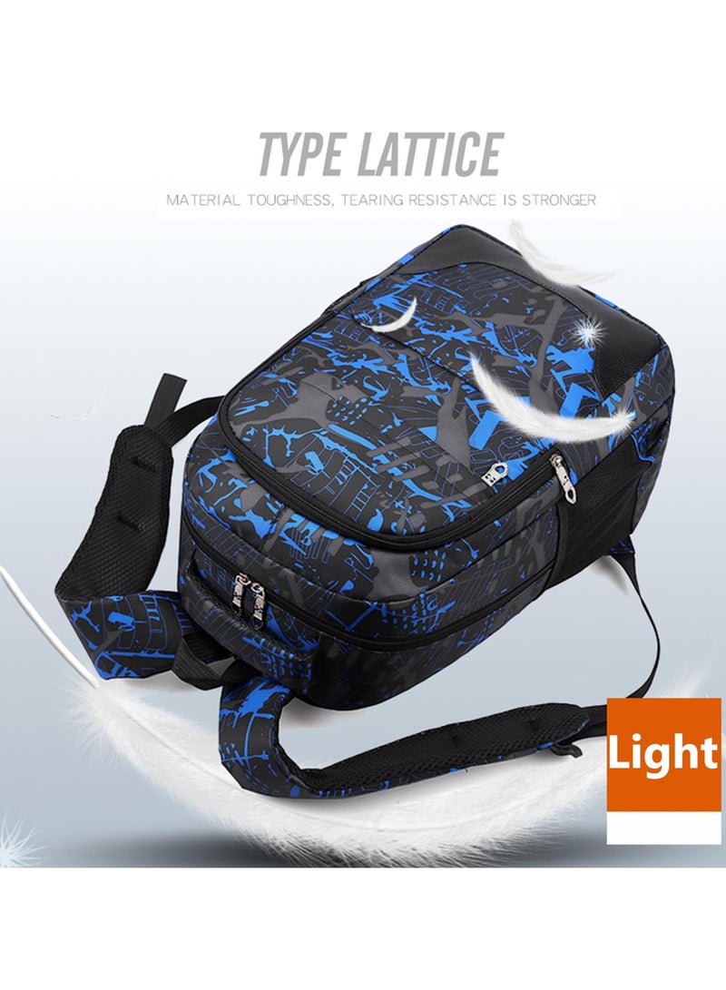 VUCATIN 3-Piece Backpack Kids School Backpack Teenagers School Bag Large Capacity Backpack Waterproof Backpack 3-in-1 School Bag Shoulder Bag and Pencil Case - Image 4