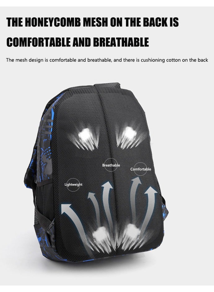 VUCATIN 3-Piece Backpack Kids School Backpack Teenagers School Bag Large Capacity Backpack Waterproof Backpack 3-in-1 School Bag Shoulder Bag and Pencil Case - Image 3