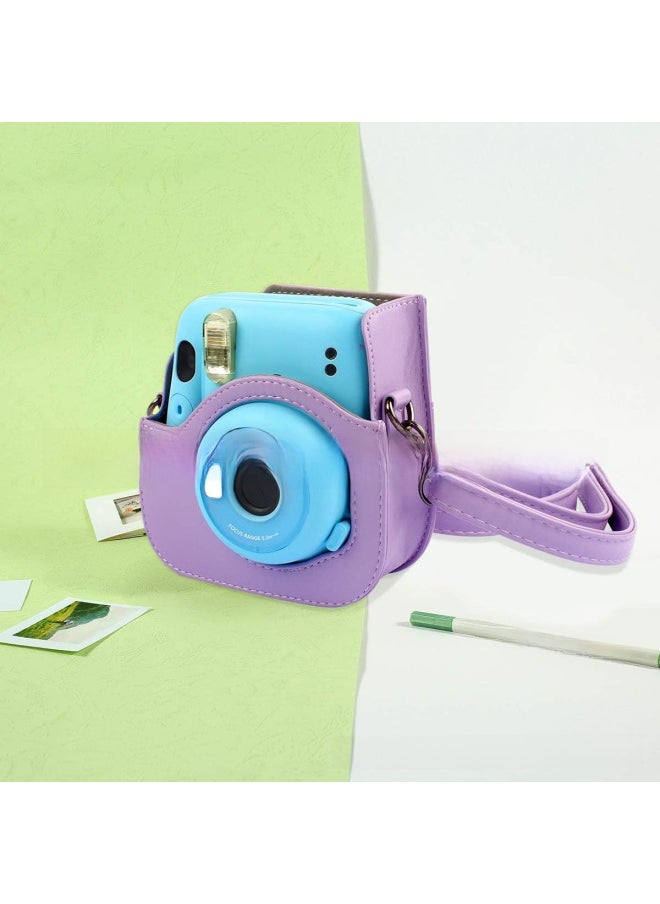 Generic For The Use Of The Camera Instax Mini1211/9/8 Storage Bag Camera Bag Shoulder Strap Protective Cover-Color:mint Green  - Image 5