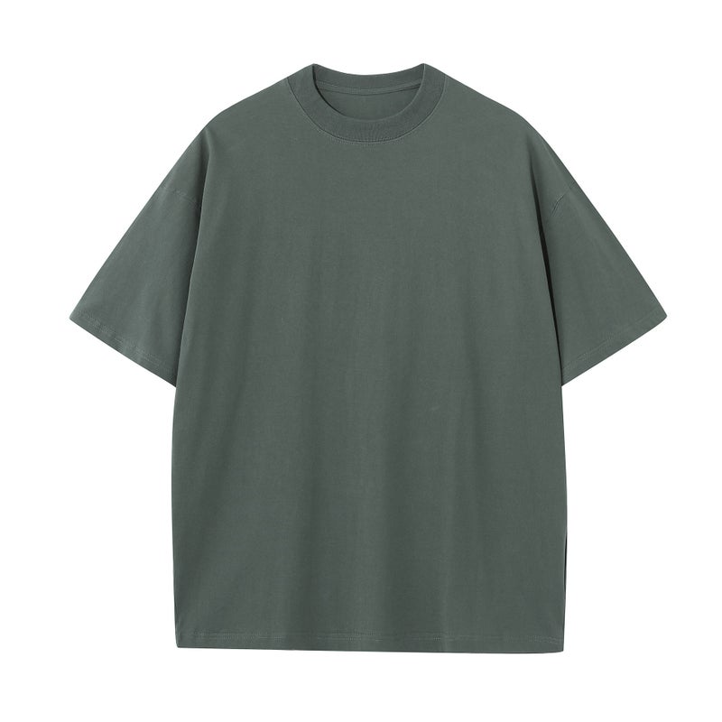 Generic 20-Pack Combed Cotton 230g Heavyweight Plain Tees Army Green
