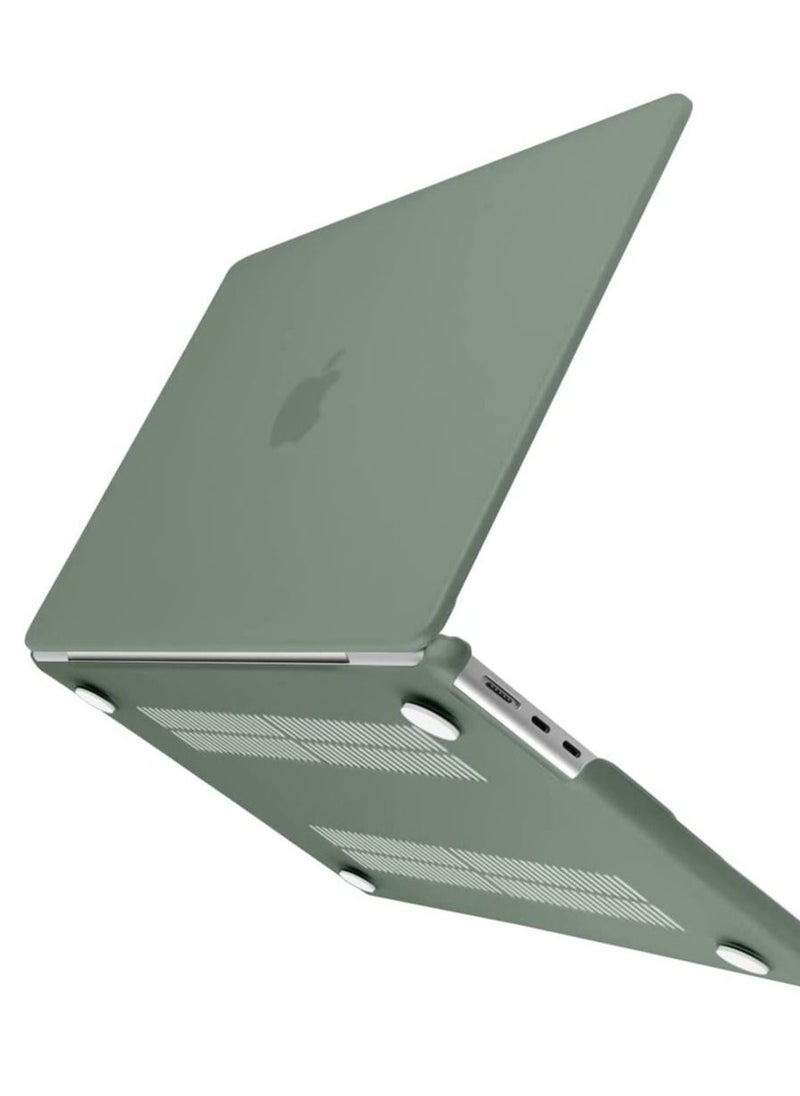 Generic Case for MacBook Air 13.6 Inch 2025 Release M4 Chip A3240/2024 Release M3 Chip A3113 /2022 Release A2681 M2 Chip, Frosted Matte Hard Shell Cover with Trackpad Film for MacBook Air 13.6 inch ,Frosted Midnight Green  - Image 1