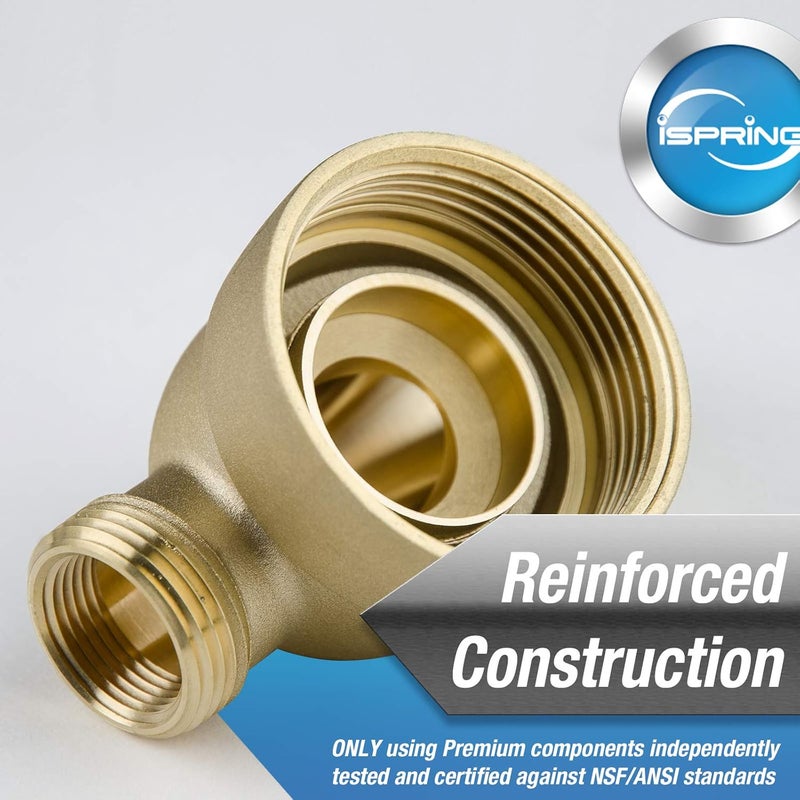 iSpring iSpring WSP50 Reusable Whole House Spin Down Sediment Water Filter 50 Micron with Push to Connect Ball Valve  - Image 5
