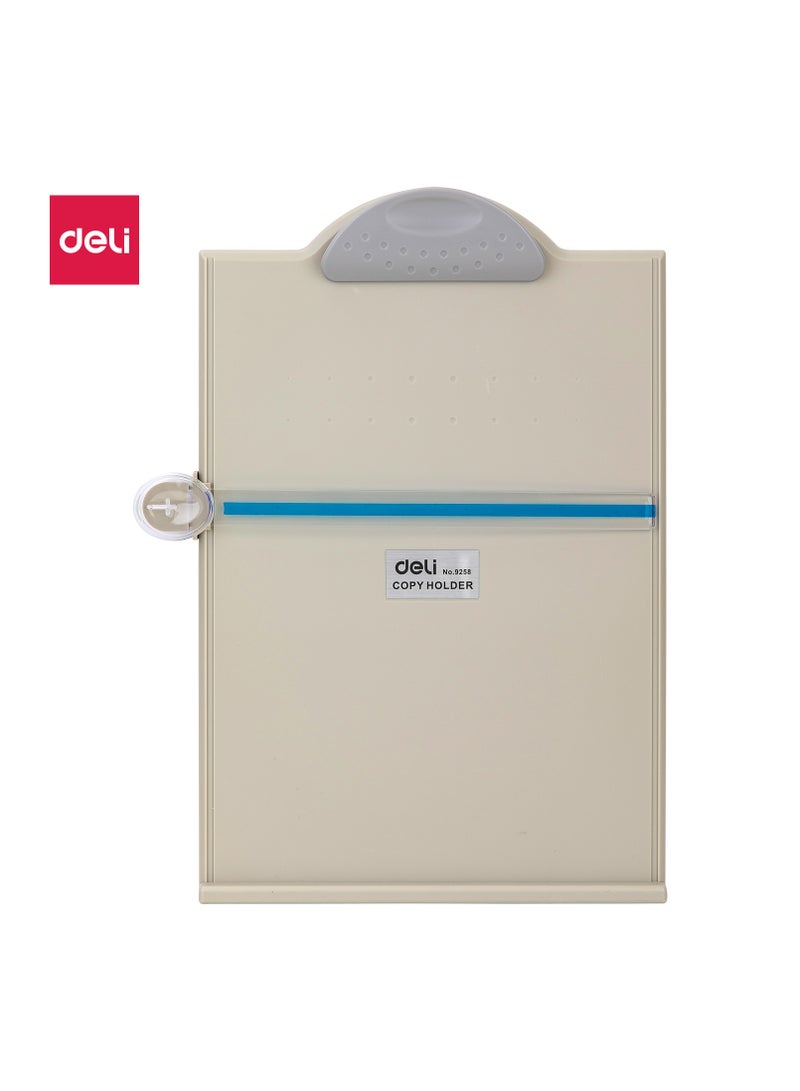 ديلي E9258 حافظة مقاس A4 مع مسطرة التخرج وحامل - رمادي فاتح - Image 1