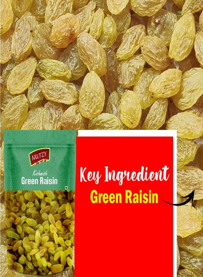 Nutzy Kishmish (Green Raisins) 800 Grams (200gm X 4) - Hari Darakh | Green Raisns Nutrient-Rich Superfood for Energy |Hari Kishmish Rich Source of Potassium & Dietry Fiber - This seedless Kishmish is the Best Snack for Every Age Group | Kishmish | Delicious Snack - Image 4
