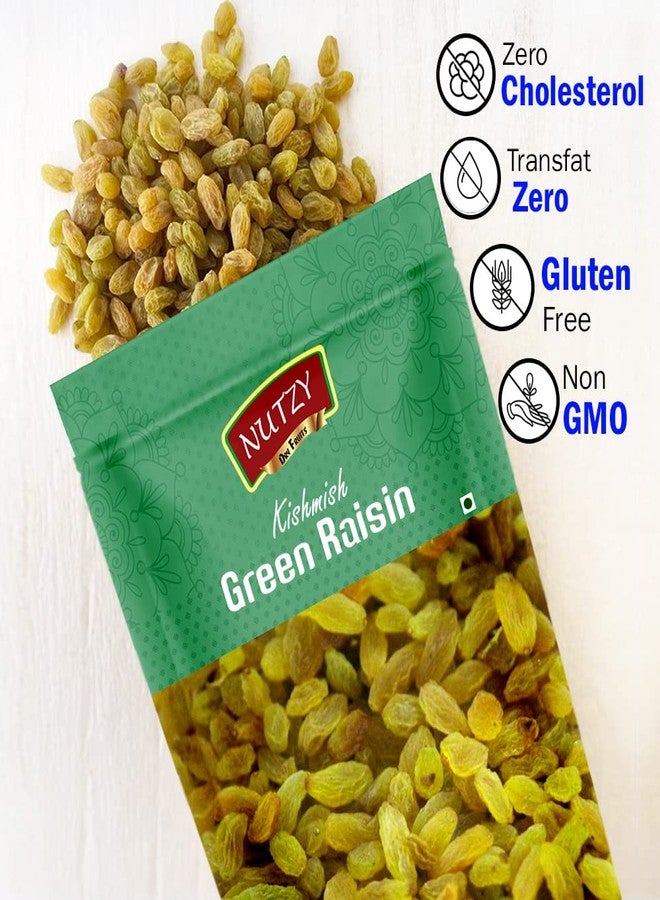 Nutzy Kishmish (Green Raisins) 800 Grams (200gm X 4) - Hari Darakh | Green Raisns Nutrient-Rich Superfood for Energy |Hari Kishmish Rich Source of Potassium & Dietry Fiber - This seedless Kishmish is the Best Snack for Every Age Group | Kishmish | Delicious Snack - Image 3