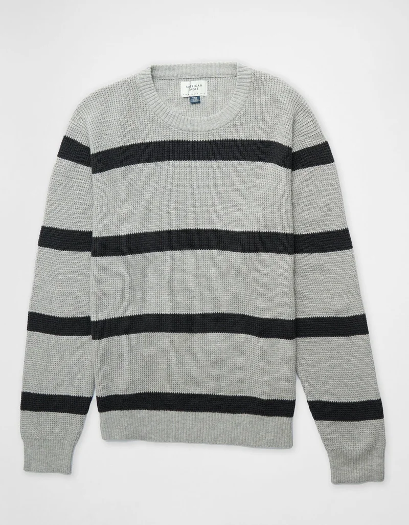 American Eagle  AE Waffle Crew Neck Sweater for Men | Best Price UAE