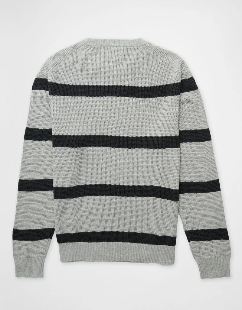 American Eagle  AE Waffle Crew Neck Sweater for Men | Best Price UAE