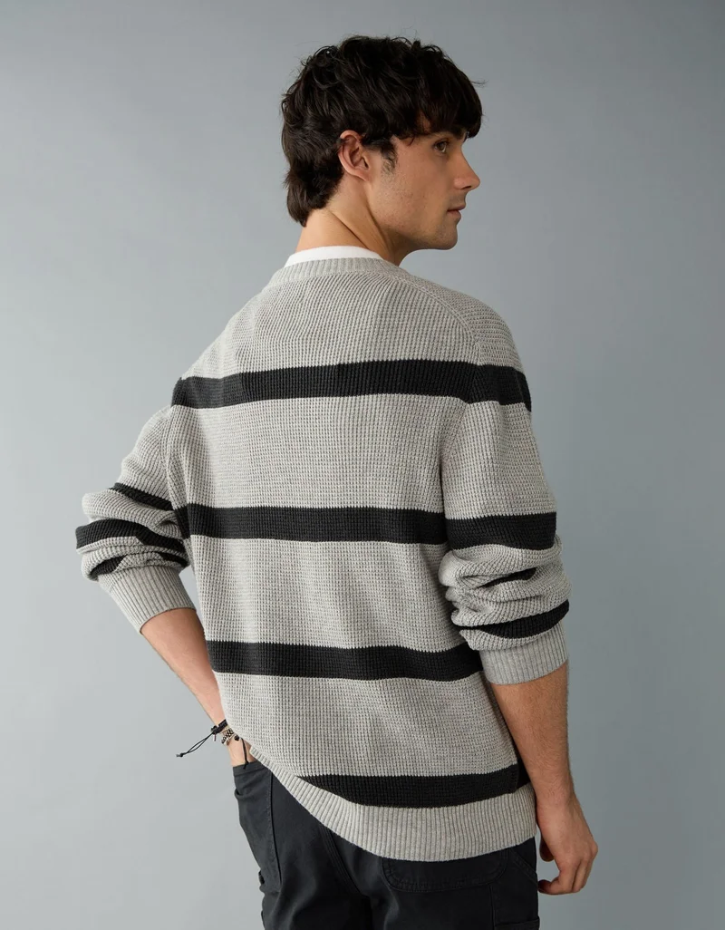 American Eagle AE Waffle Crew Neck Sweater