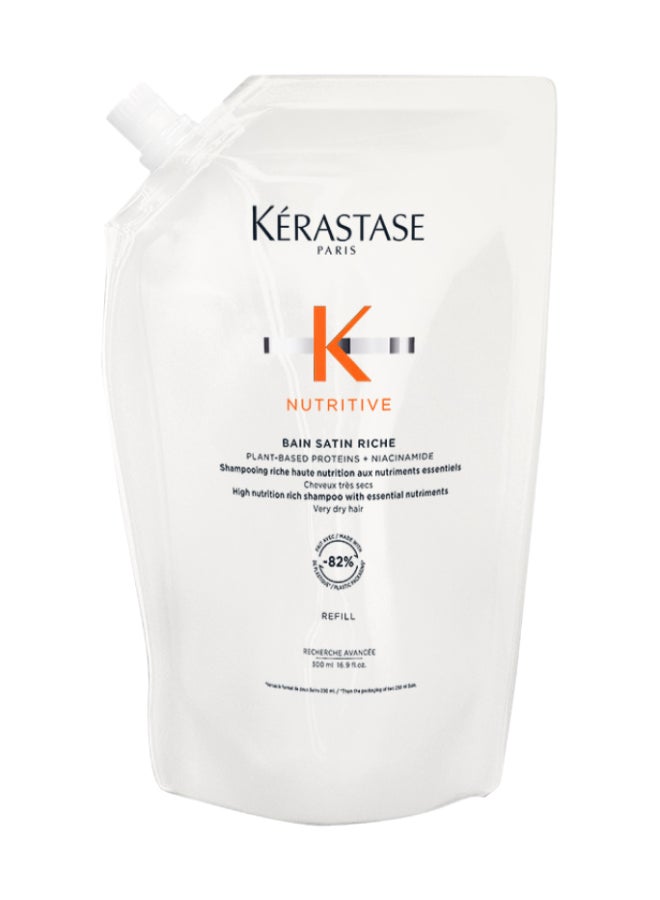 KERASTASE Nutritive Bain Satin Hydrating Shampoo for Dry Hair Refill - 500ml - Image 1
