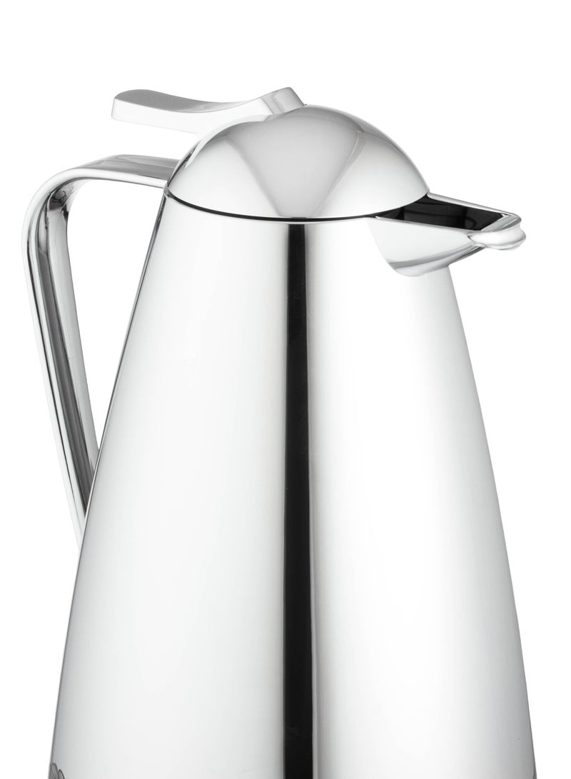 EMSA German chrome thermos with a luxurious design and black rose drawings, 650 ml capacity - Image 4