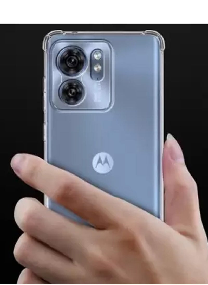 Techie Motorola Edge 40 TPU Bumper Corner Case with Camera Lens Protection Transparent Protective Back Cover  - Image 5