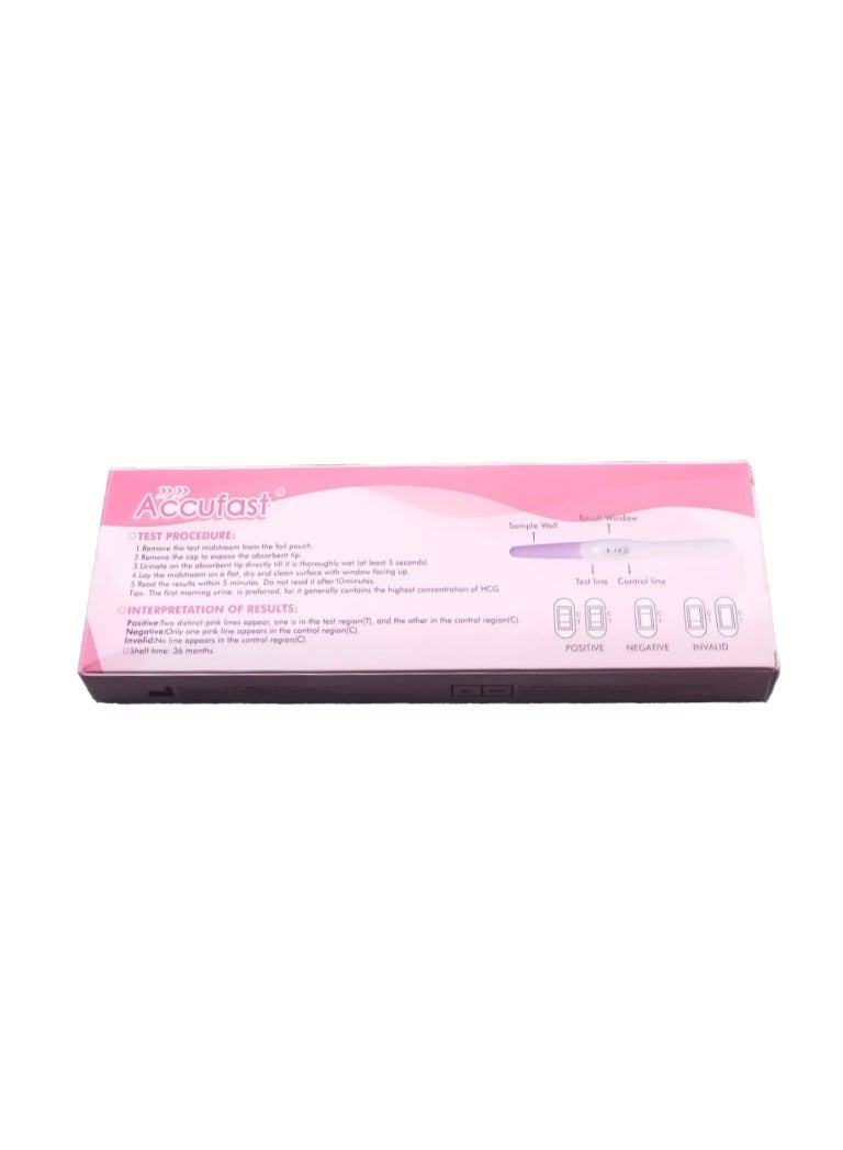Accufast One Step HCG Pregnancy Test Midstream 10ml  - Image 2