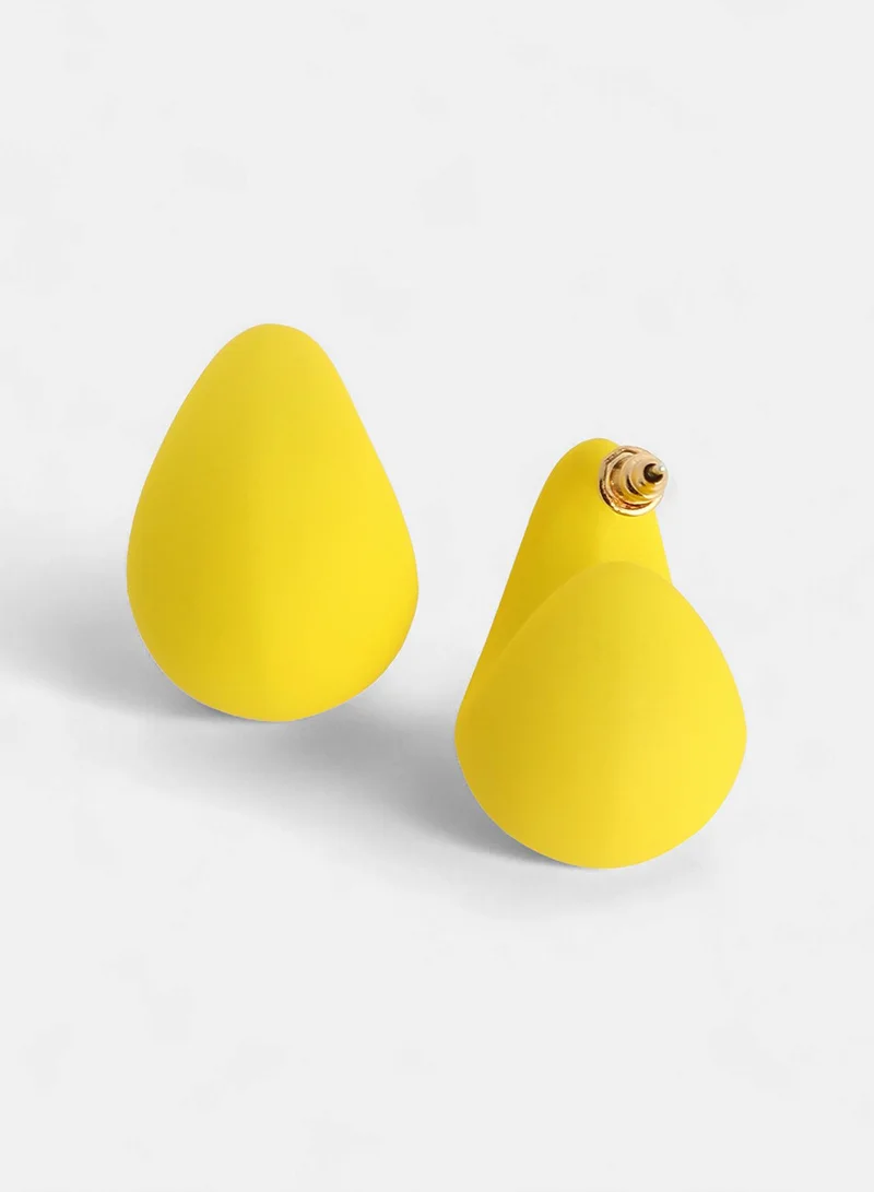 SOHI Medium Teardrop Shaped Artificial Stud Earring Jewellery