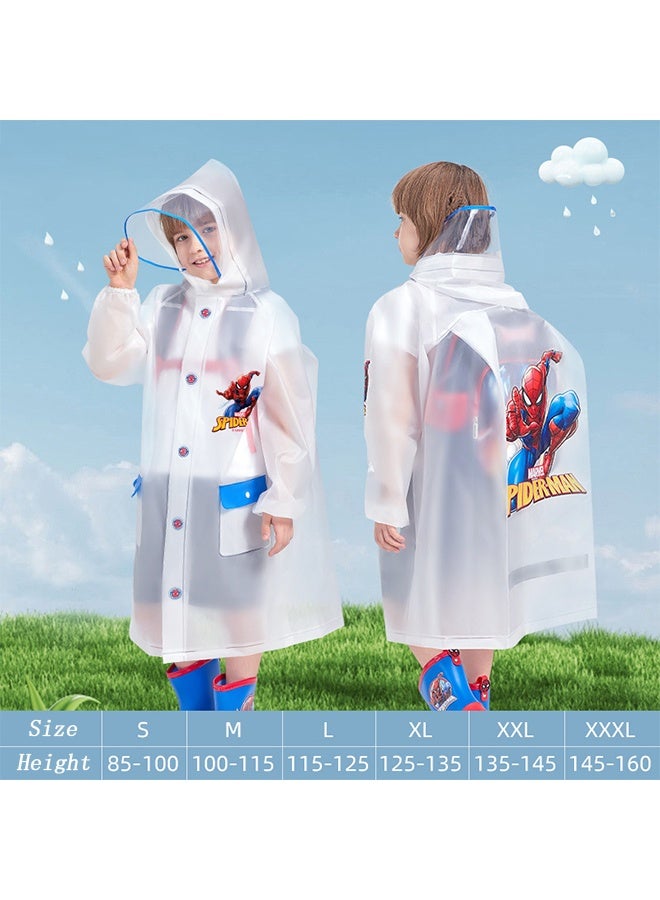 SPIDERMAN Kids Raincoats For Girls Boys Waterproof Rain Jacket Cartoon Children Toddler Rain Wear Children Rain Poncho L 115-125cm - Image 1