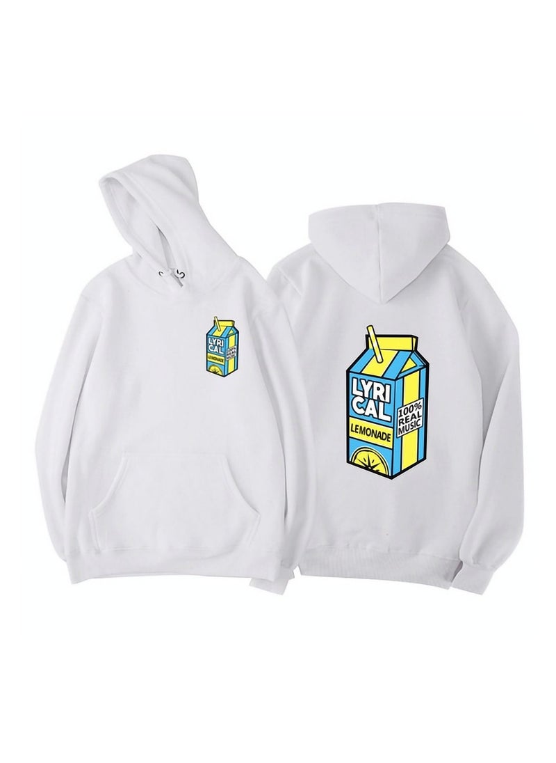 Generic - Printed Cute Lemonade Design Box White Pullover Hoodie - Image 1