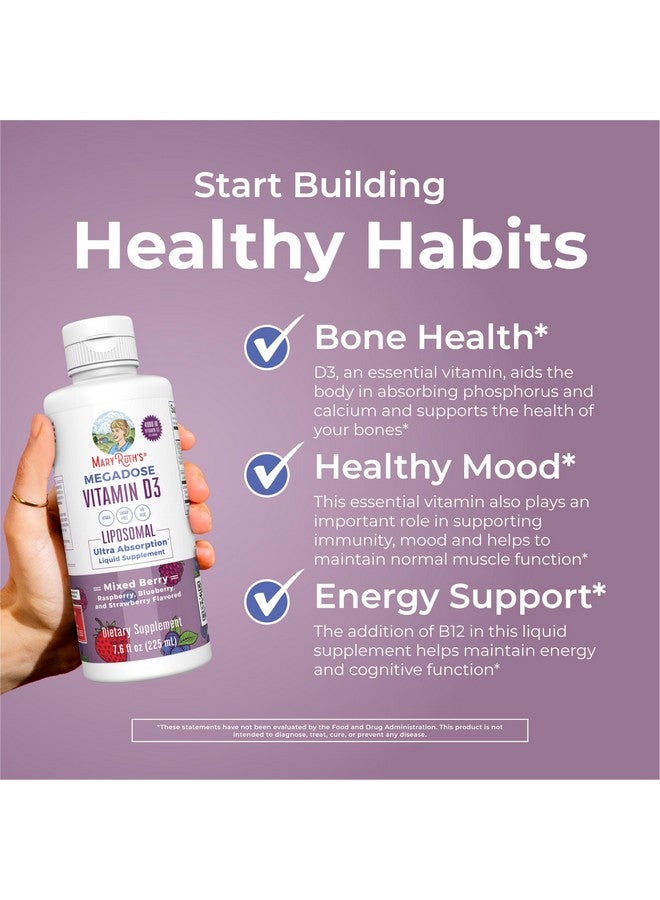 MaryRuth Organics Megadose Vitamin D3 Liposomal by MaryRuth's| Vitamin D 4000 IU | Ultra Absorption | Immune Support for Adults | Bone Health | VIT D3 | Vegan | Sugar Free | Gluten Free | Non-GMO | 45 Servings - Image 5