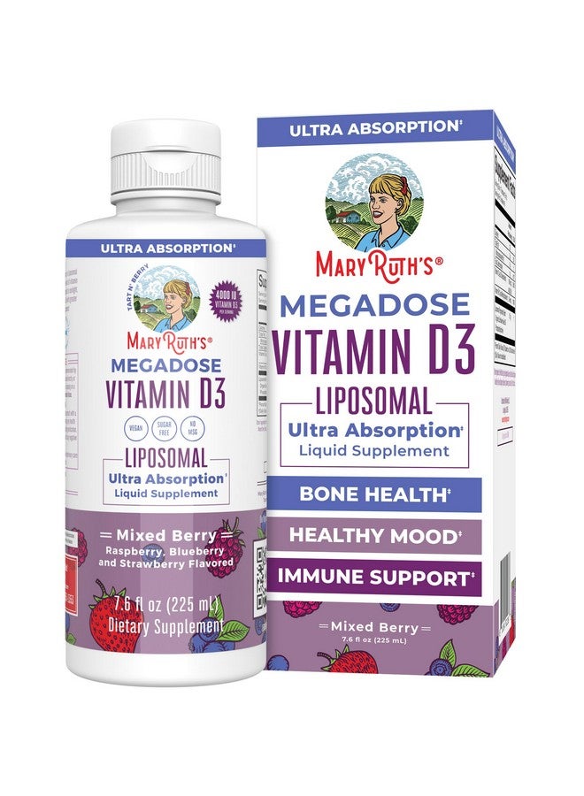 MaryRuth Organics Megadose Vitamin D3 Liposomal by MaryRuth's| Vitamin D 4000 IU | Ultra Absorption | Immune Support for Adults | Bone Health | VIT D3 | Vegan | Sugar Free | Gluten Free | Non-GMO | 45 Servings - Image 1