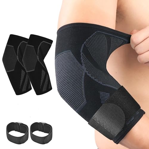 CYCLXY Arm Guards & Elbow Compression Sleeve (1 Pair)，Tennis Elbow Braces for Tendonitis and Tennis,Arm Supports Sleeves golfer relief for women & men sleeve for weightlifting - Image 1