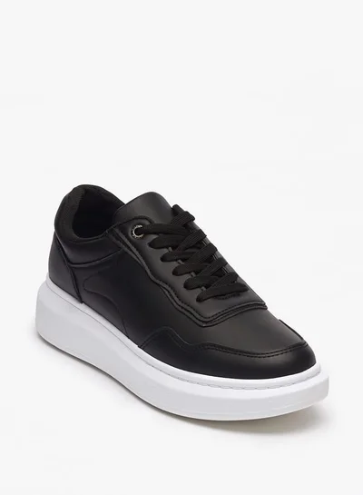 shoexpress Women Solid Lace-Up Sneakers