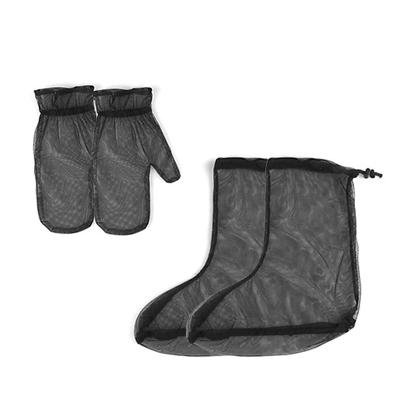 Lightweight Mesh Mosquito Gloves Mittens with Socks Mosquito Repellent Outdoor Protection for Camping Hiking Fishing Gardening - Image 1