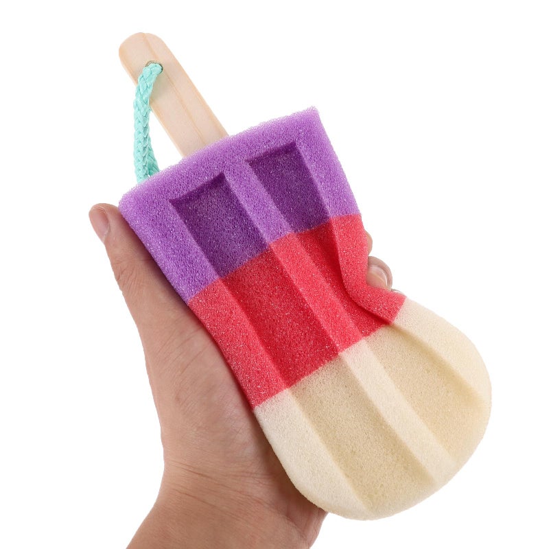 6Pcs Popsicle Toast Shower Sponge Set Soft Exfoliating Body Scrubber With Hanging Loop Random Color - Image 5