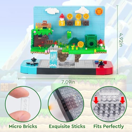 Vziimo Super Game Building Sets,Cool Building Blocks Kits for Adults, 3D Anime Scene Model Creative Idea Gift for Teens Adults 14+ (1256 Pieces) - Image 3